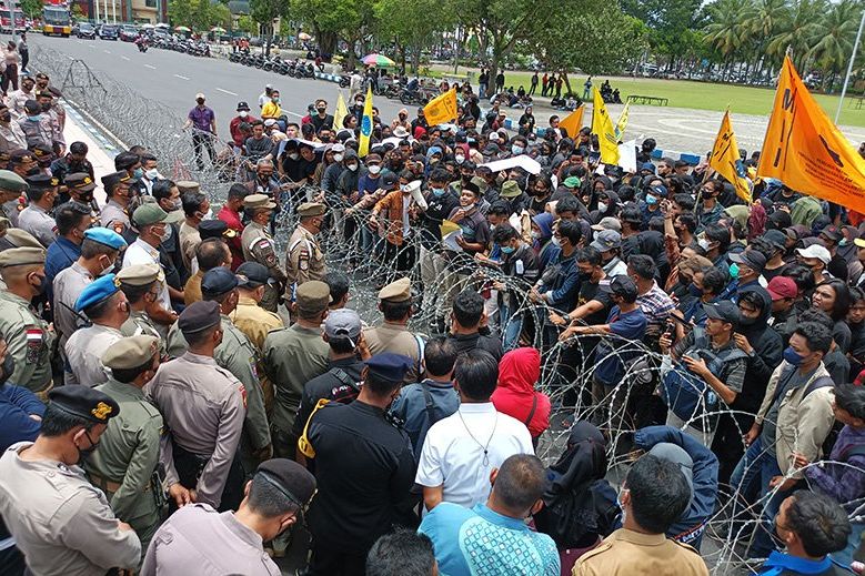 1 Tahun Pemerintahan Bupati Hendy, Massa PMII Jember Beri Catatan Merah
