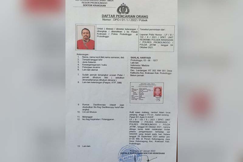 Diduga Aniaya Warga, Debt Collector di Proboling Jadi Buronan Polisi