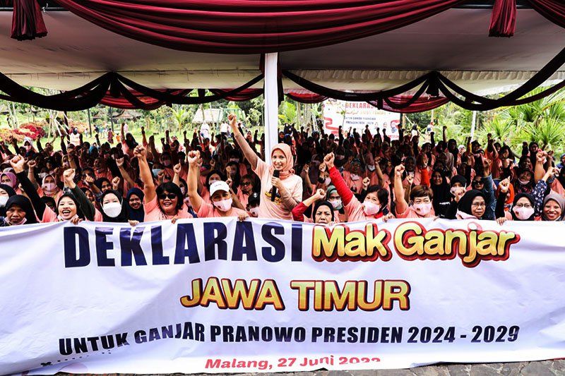 Emak-emak Jatim Deklarasikan Dukungan ke Ganjar di Pilpres 2024