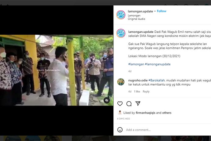 Wagub Emil Tegur Kepala Sekolah SMAN 3 Lamongan, Gegara Siswa Miskin Disuruh Bayar SPP