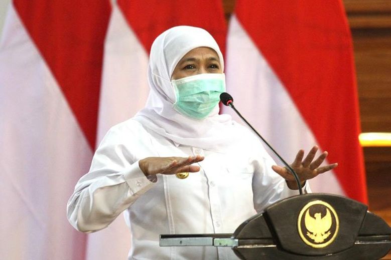 Zona Merah di Jatim Tinggal 4 Daerah, Khofifah Optimis Bisa Zona Hijau