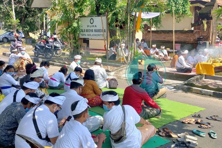 Perayaan Nyepi di Mojokerto Tanpa Ritual Pencucian Alat Ibadah Ogoh-ogoh
