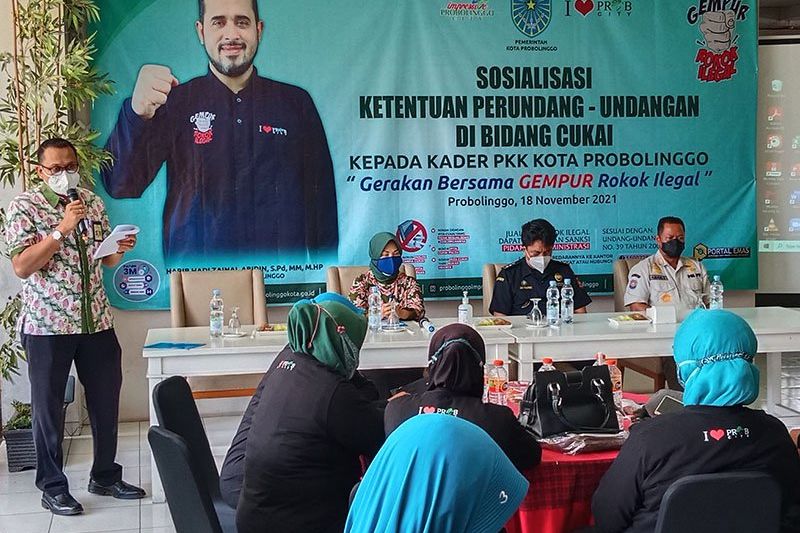 Pemkot Probolinggo Gandeng Kader PKK Sosialisasi Gempur Rokok Ilegal