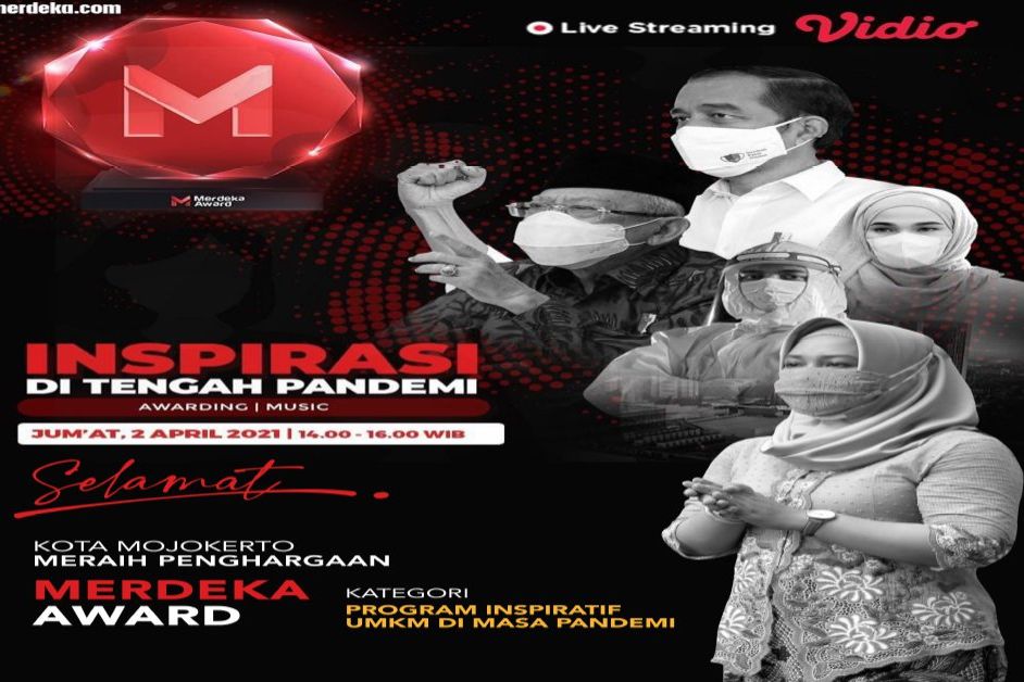 Kota Mojokerto Raih Merdeka Award Kategori Program Inspiratif UMKM di Masa Pandemi