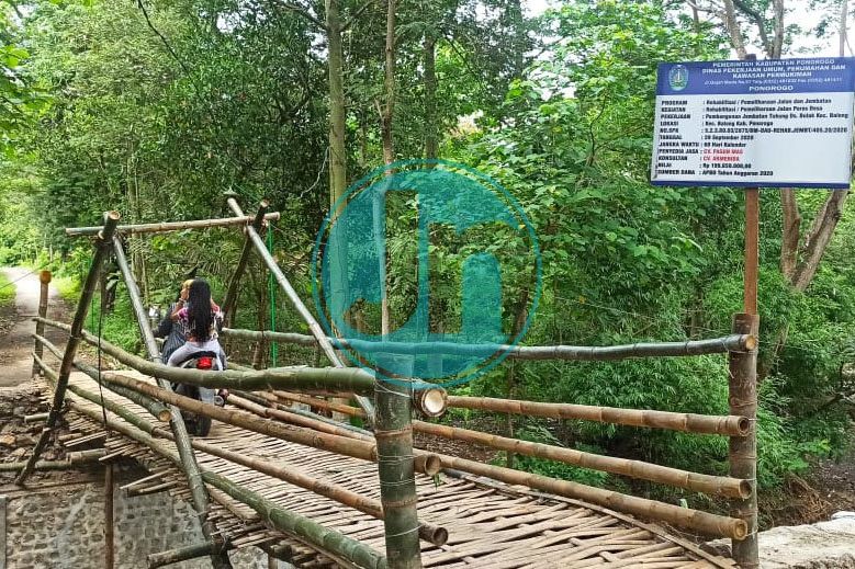 Ini Jawaban dari DPU-PKP Ponorogo Terkait Jembatan Bambu Rp 200 Juta