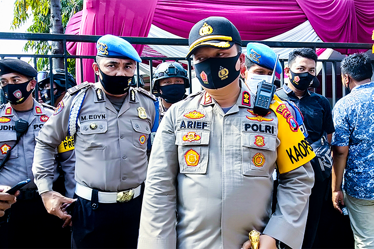 Tetap Terapkan Protokol Kesehatan, 189 Personel Amankan Jalannya Pendaftaran Pilkada Gresik