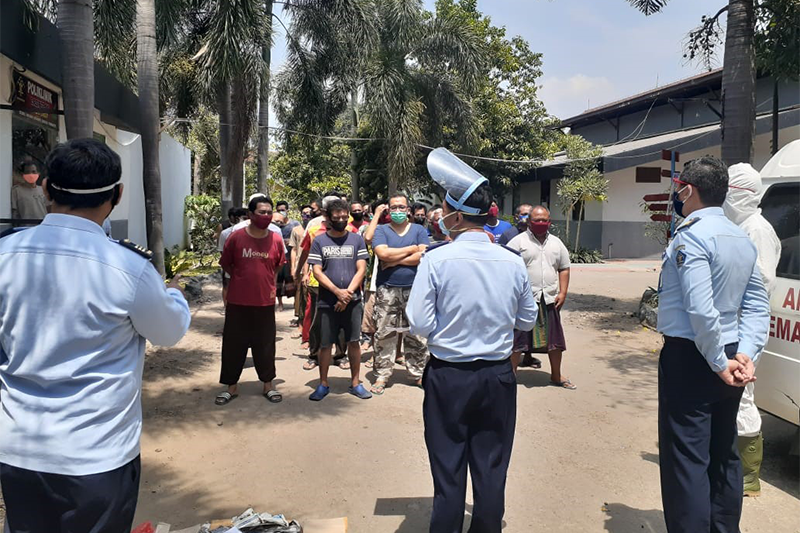Sembuh Dari Covid-19, 47 WBP Lapas Surabaya Dikembalikan Ke Blok Hunian