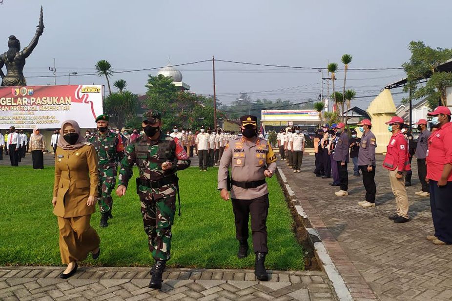 Tercatat 2.499 Jiwa Terpapar Covid, Forkopimda Mojokerto Terapkan 3T dan 5M Sampai ke Skala Mikro