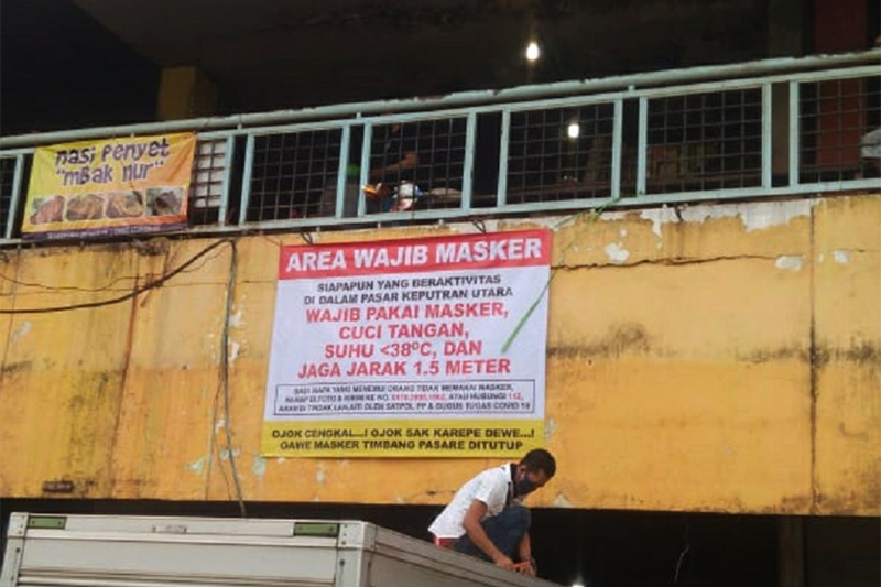 Cegah Covid-19, Pasar Keputran Terapkan Protokol Kesehatan