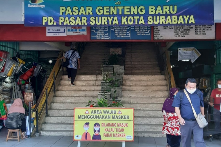 Tidak Pakai Masker, di Pasar Ini Pedagang dan Pengunjung Tidak Boleh Masuk