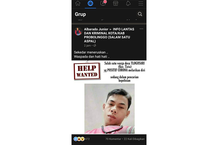 Waspada. Pasien Covid-19 di Probolinggo Kabur ke Bali