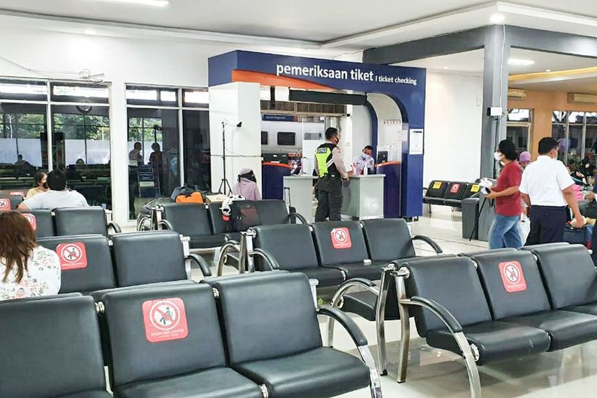 Pasca Plafon Ambruk, Pelayanan GeNose C19 Stasiun Surabaya Pasarturi Tetap Berjalan