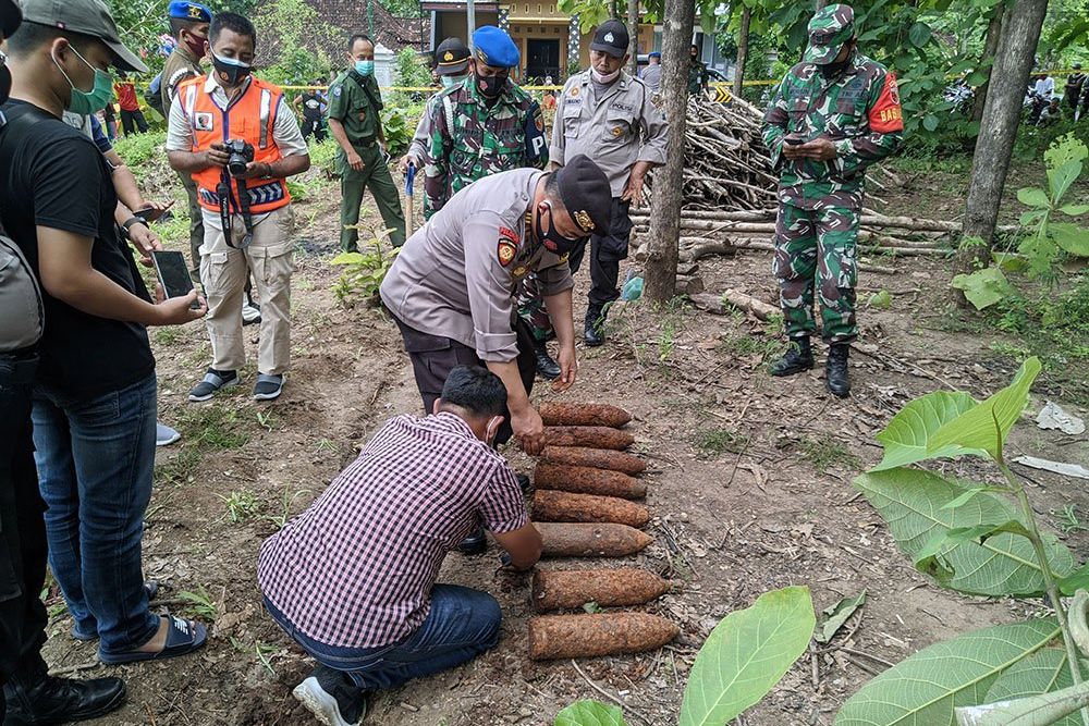 Delapan Mortir di Ponorogo Diangkat dan Disimpan di Kodim Ponorogo 