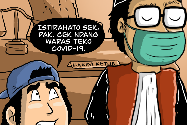 Reaktif dan Positif Covid-19 di Pengadilan