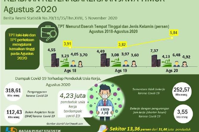 4,23 Juta Pekerja Terdampak Covid-19, Laki-laki Mendominasi