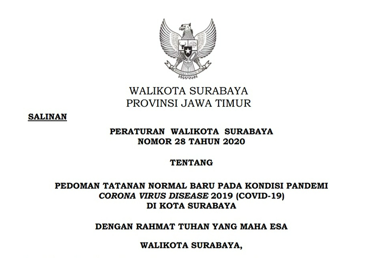 Hadapi New Normal, Gugus Tugas Surabaya Jelaskan Hakekat Perwali Tidak Untuk Menekan
