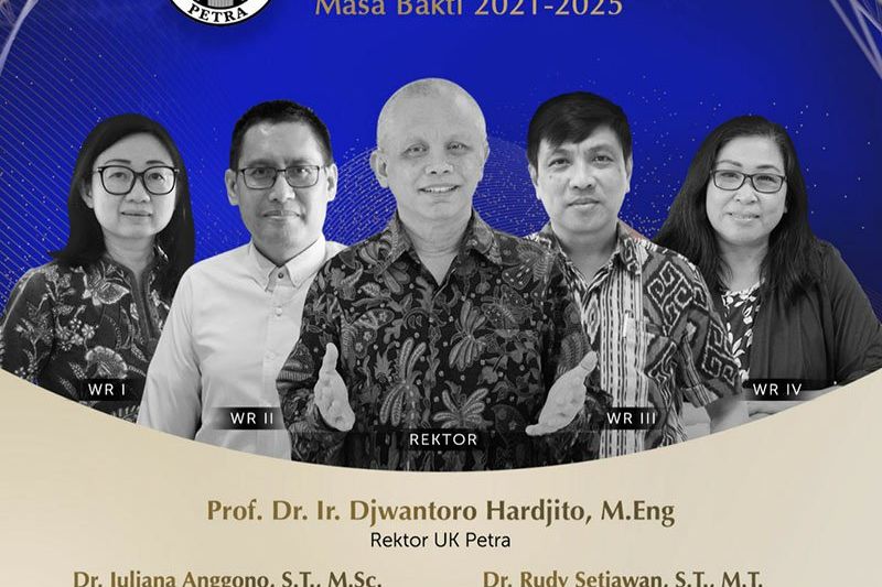 UK Petra Lantik Rektor, Warek, dan Jajaran Baru Periode 2021 - 2025