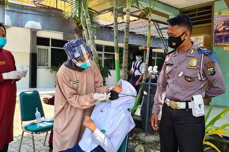 Cegah Terjadinya Klaster PTM, Polres Kediri Kota Lakukan PPSS