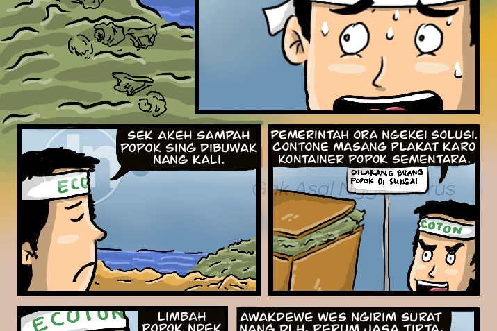 Popok "Berjalan" di Sungai