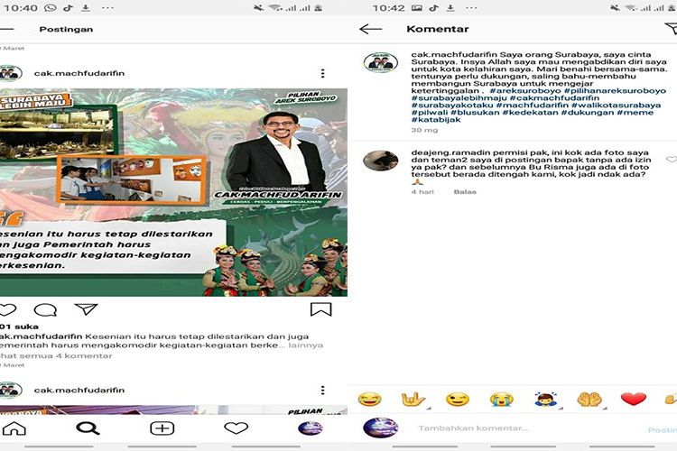 Foto Dipakai untuk Poster Kampanye di Medsos, Mantan Pelajar Surabaya Protes Machfud-Mujiaman