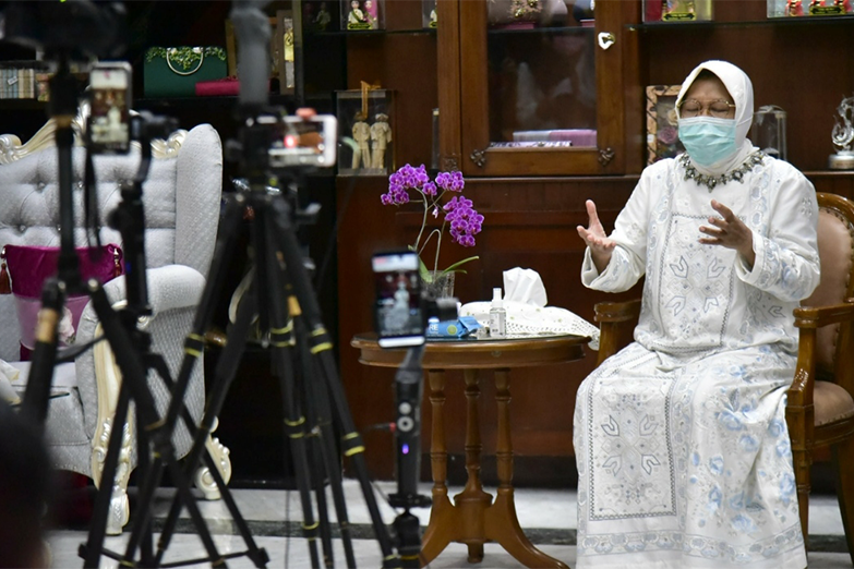 Di Tengah Wabah Covid-19 Halal Bihalal Sapa Warga Lewat Online, Risma: Kita Harus Siap Menghadapinya