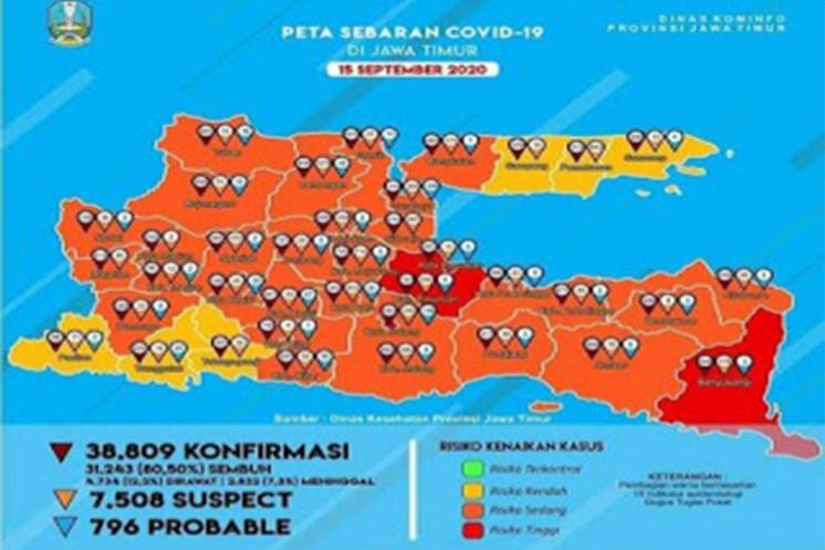 Kabupaten Probolinggo Kembali di Zona Oranye Sebaran Covid-19