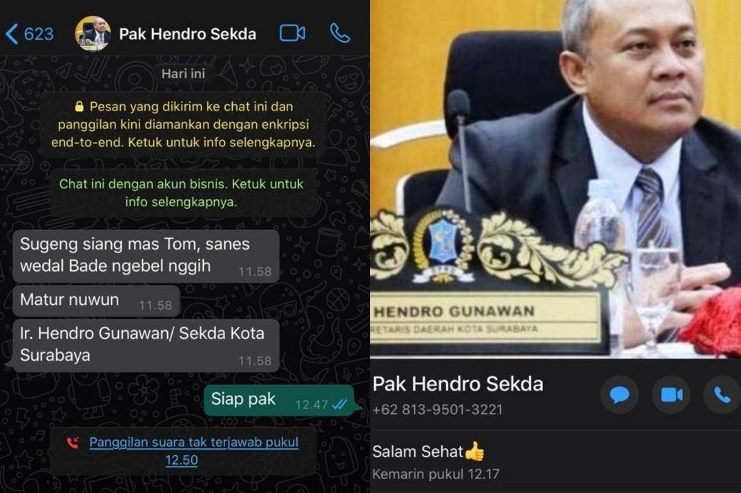 Nama Sekda Surabaya Dicatut Melakukan Penipuan