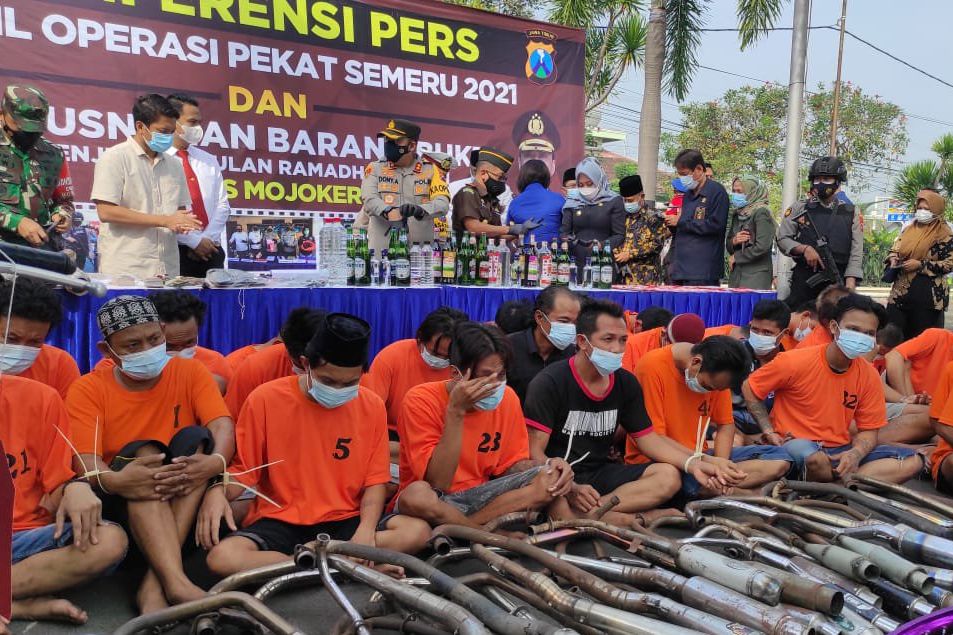 Operasi Pekat Semeru 2021, Polres Mojokerto Ungkap 415 Kasus