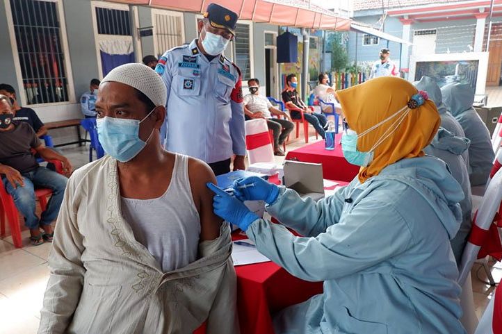550 WBP di Lapas Sidoarjo Dapat Jatah Vaksin Dosis Pertama