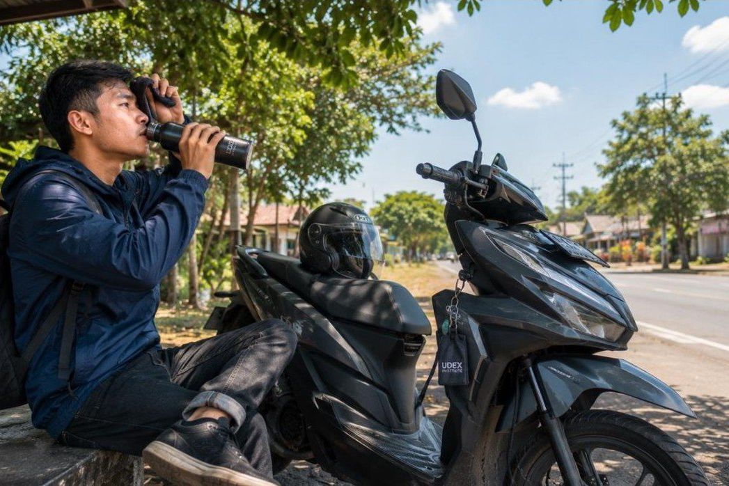 Naik Motor Saat Panas Perlu Jaga Kondisi Tubuh