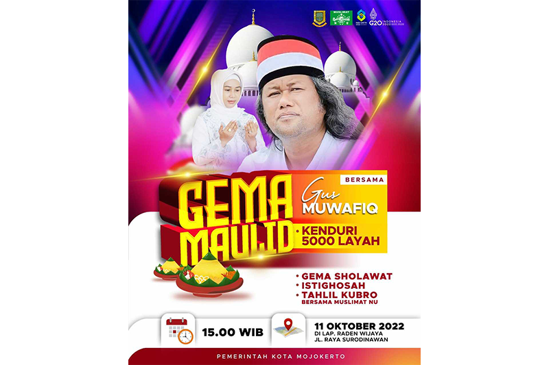 Peringatan Maulid Nabi Muhammad SAW, Pemkot Mojokerto Kembali Gelar Kenduri 5.000 Layah