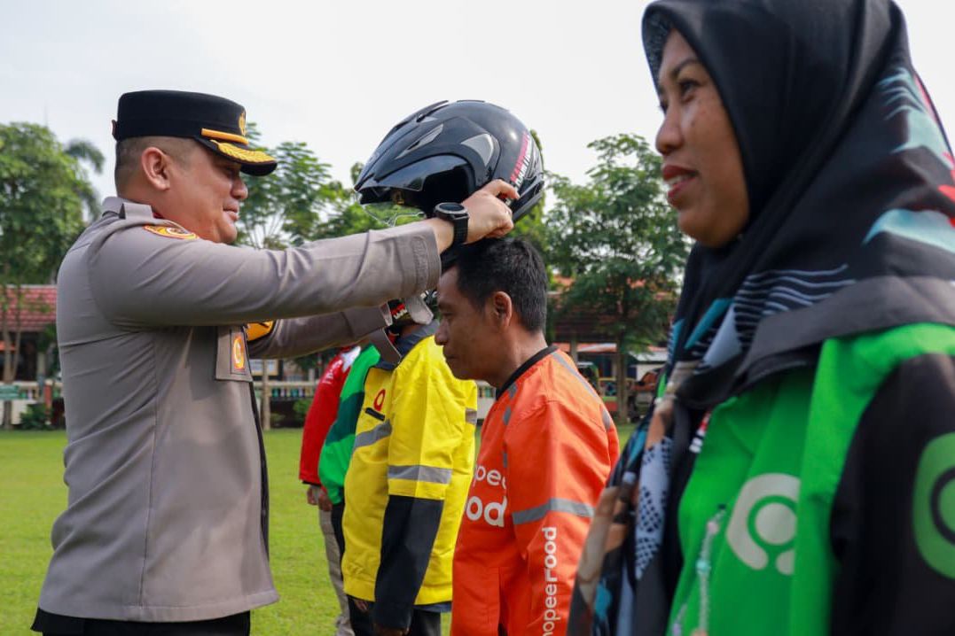 Gelar Apel Ojol Kamtibmas, Polres Jombang Perkuat Sinergi dengan Pengemudi Ojek Online