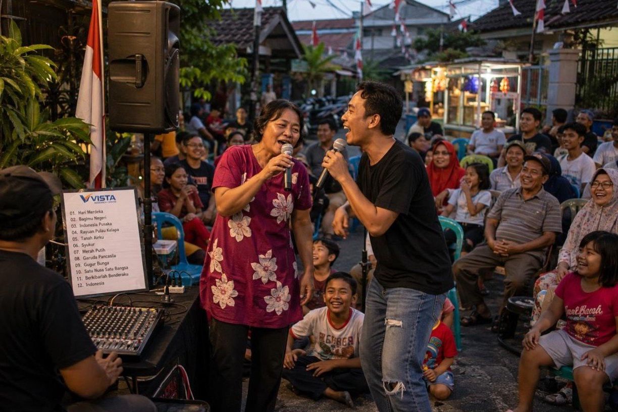 Karaoke Agustusan Membuat Warga Makin Akrab
