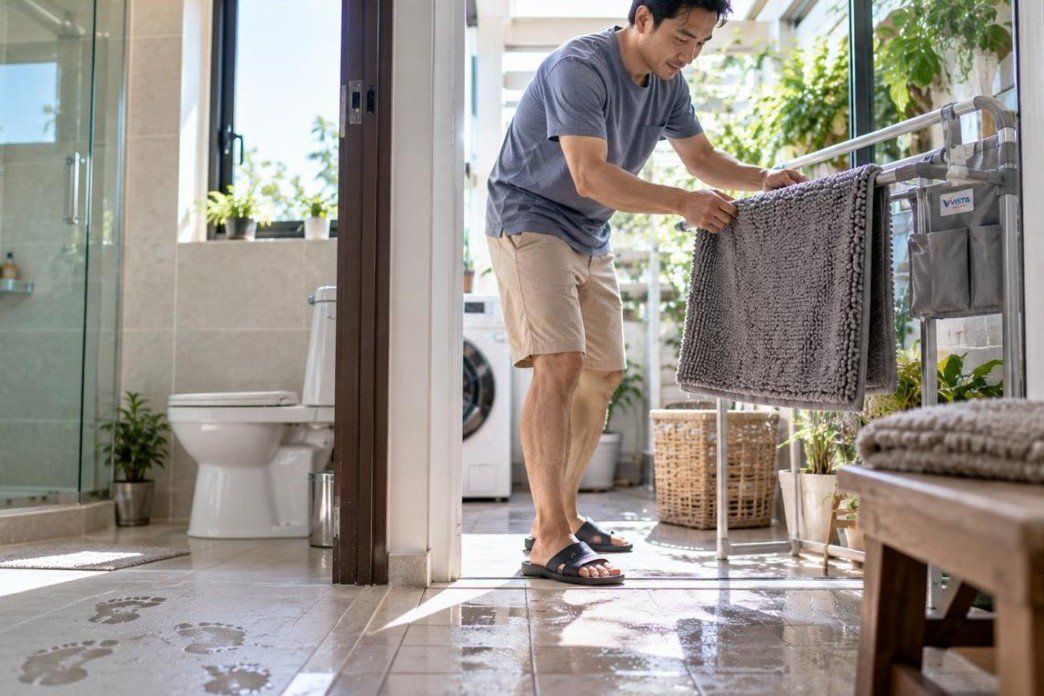 Keset Kamar Mandi Perlu Dijaga Tetap Kering