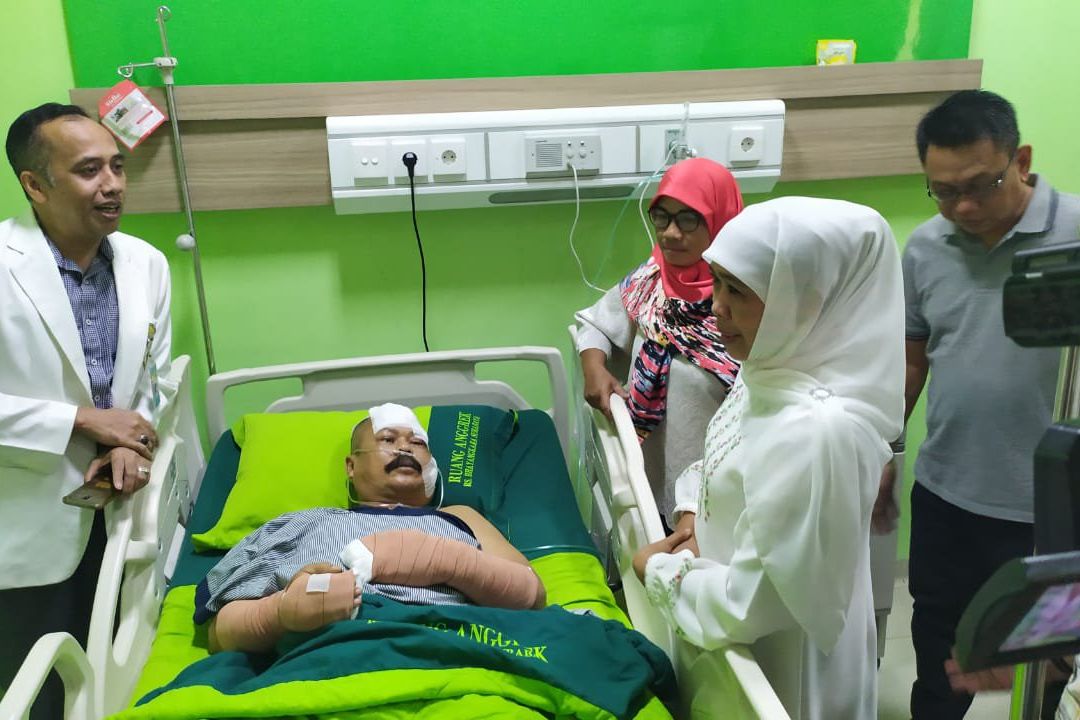 Gubernur Khofifah Kagum Fisik Aiptu Agus Sumarsono