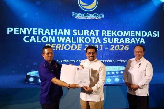 Partai Nasdem Berikan Rekom Pada Machfud Arifin di Pilwali Surabaya