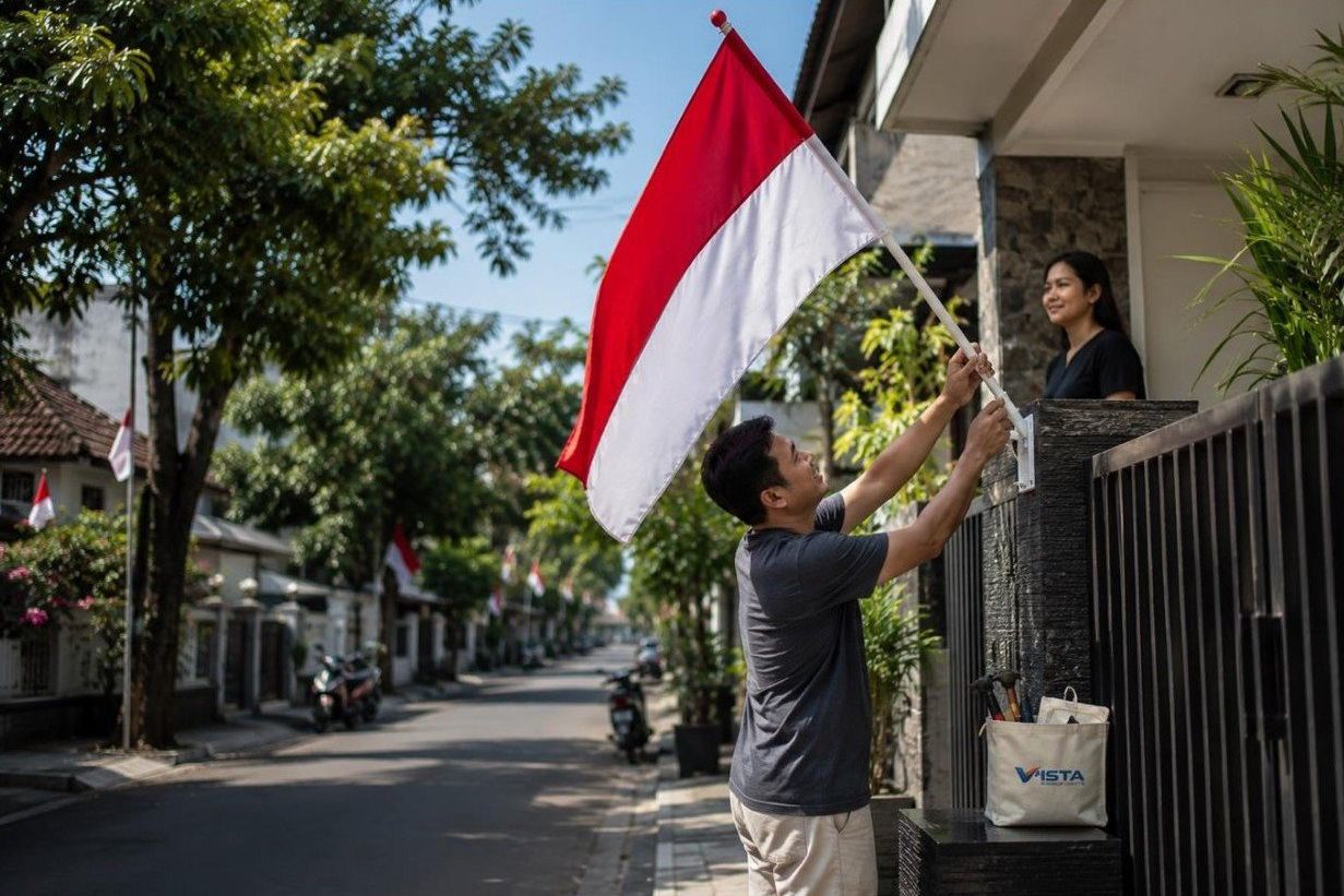 Cara Memasang Bendera Merah Putih agar Rumah Tetap Rapi
