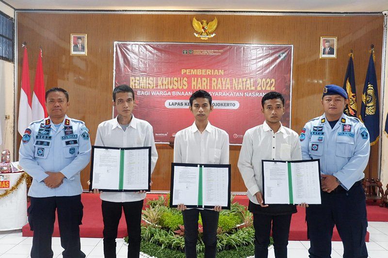 Kado Natal, Tiga Napi Lapas Mojokerto Dapat Remisi Khusus