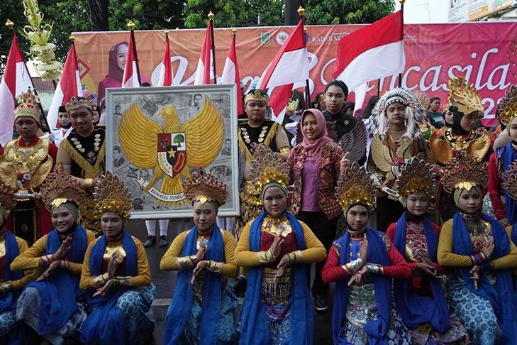 Kirab Pancasila di Kota Mojokerto Bukti Nyata Penguatan Nilai Pancasila dan Pelestarian Seni Budaya
