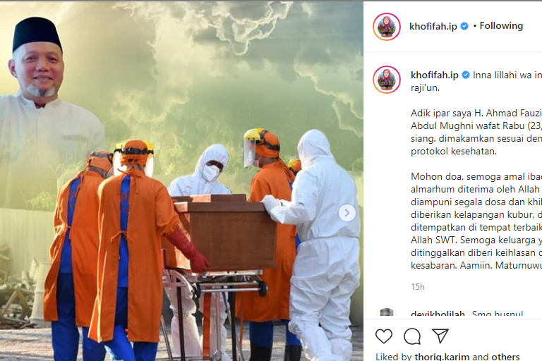 Adik Ipar Gubernur Jatim Khofifah Meninggal Karena Covid-19