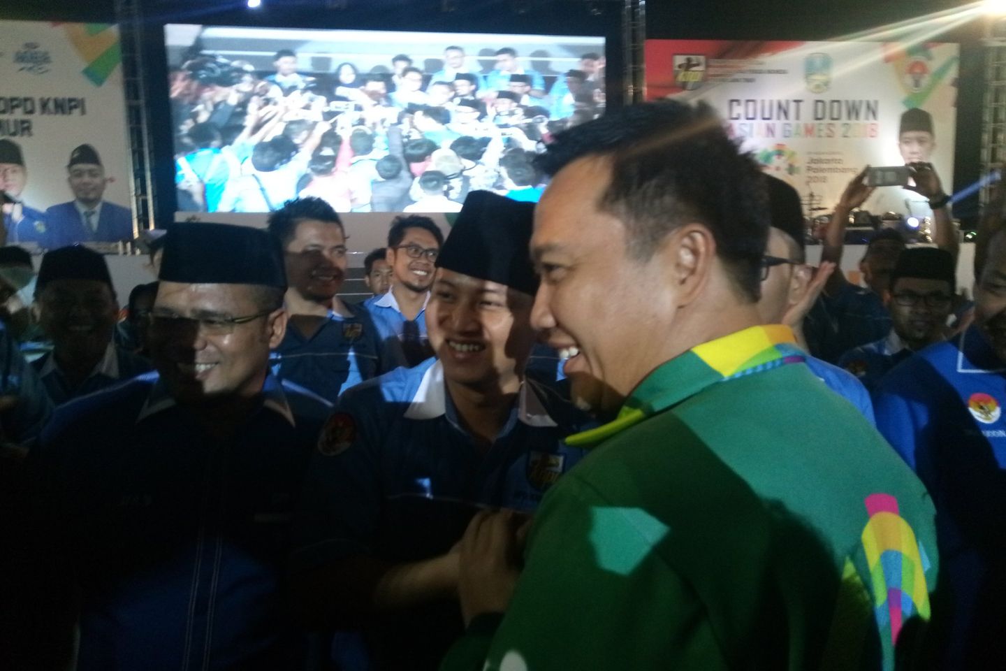 Disaksikan Menpora, Ketua Versi KNPI Trenggalek Jadikan Asian Games Pemersatu