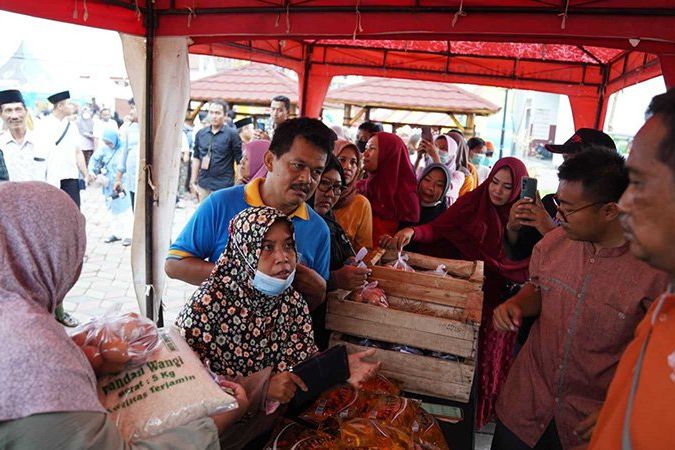 Diskopukmperindag Kota Mojokerto Gelar Pasar Murah di Kampung Ramadan