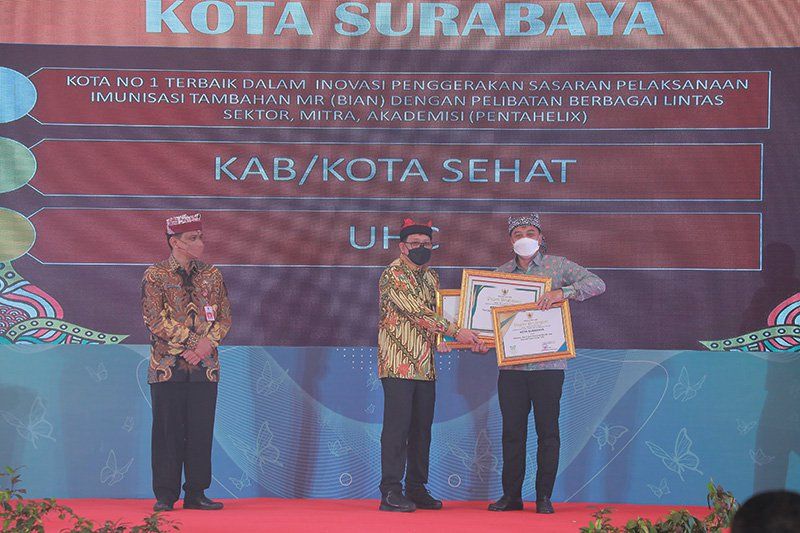 Hari Kesehatan Nasional 2022 Jatim, Pemkot Surabaya Boyong 3 Penghargaan Sekaligus