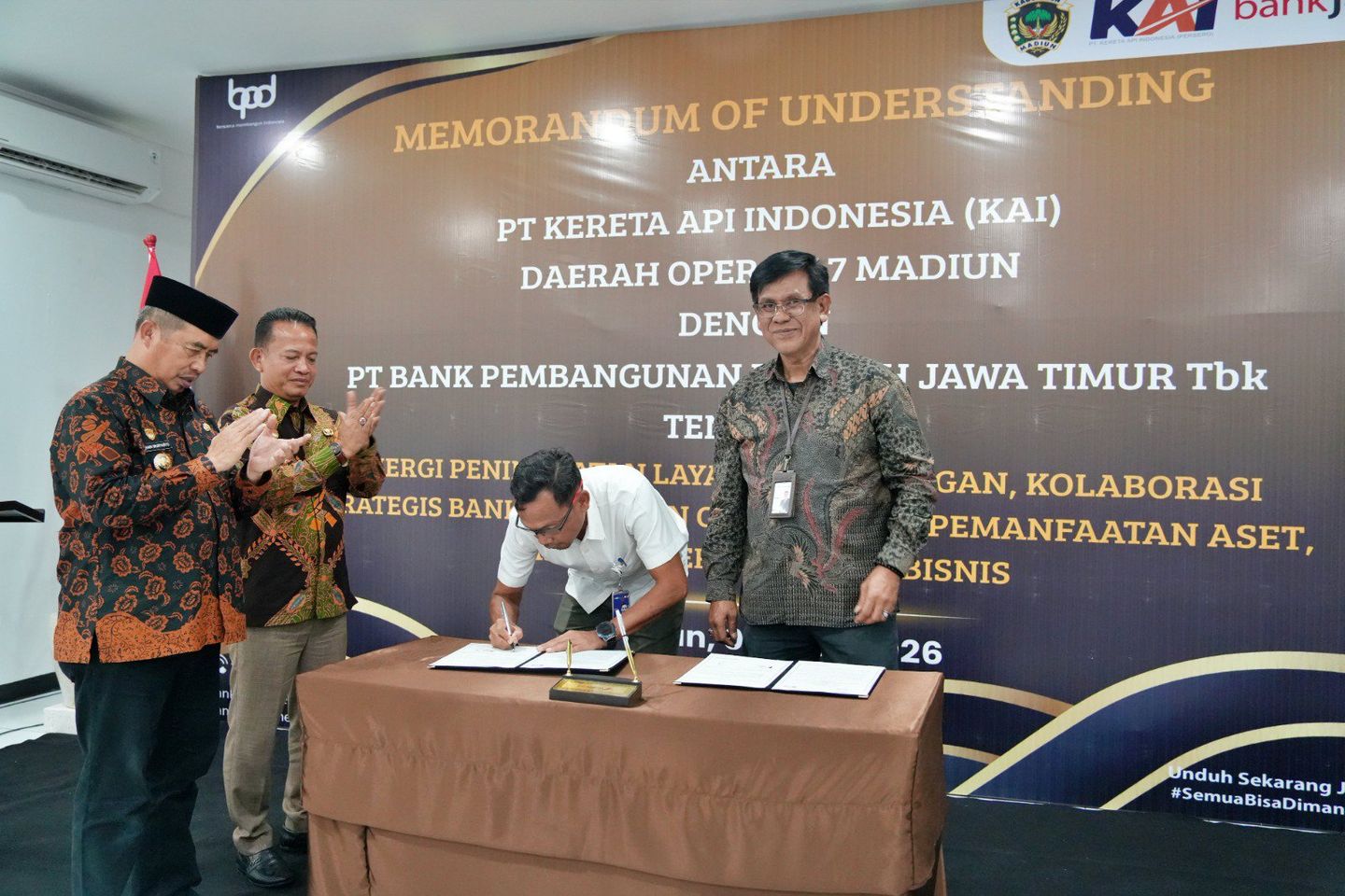 KAI Daop 7 dan Bank Jatim Jajaki Peluang Bisnis Baru di Madiun