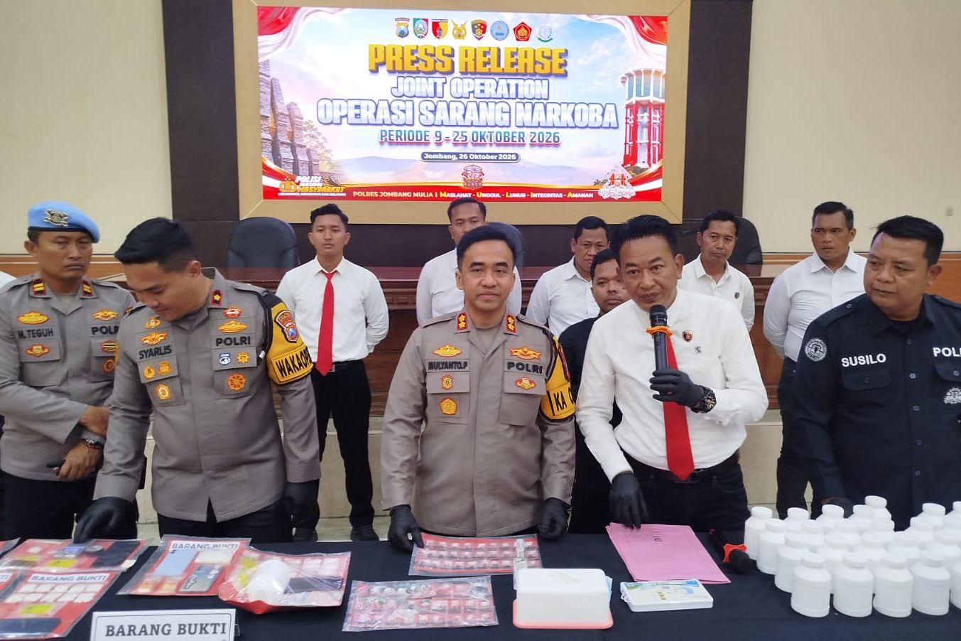 Polres Jombang Ringkus 20 Orang Terkait Jaringan Narkoba