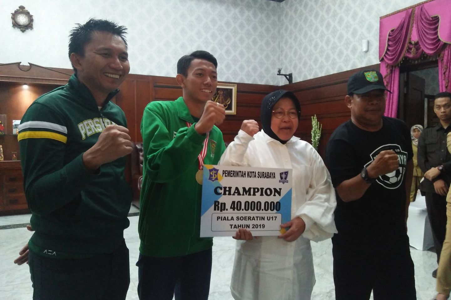 Persebaya U-17 Digerojok Pemkot Bonus Rp 40 Juta