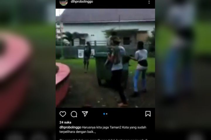 Taman Kota Probolinggo Jadi Korban Vandalisme