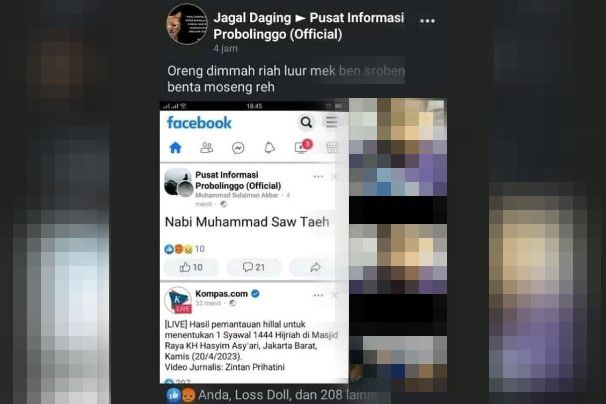 Gegara Hina Nabi Muhammad di Facebook, Pemuda Probolinggo Akhirnya Diamankan Polisi