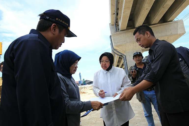 Proyek Flyover Jalur Lingkar Luar Barat (JLLB) Surabaya Ditarget Rampung Tahun ini