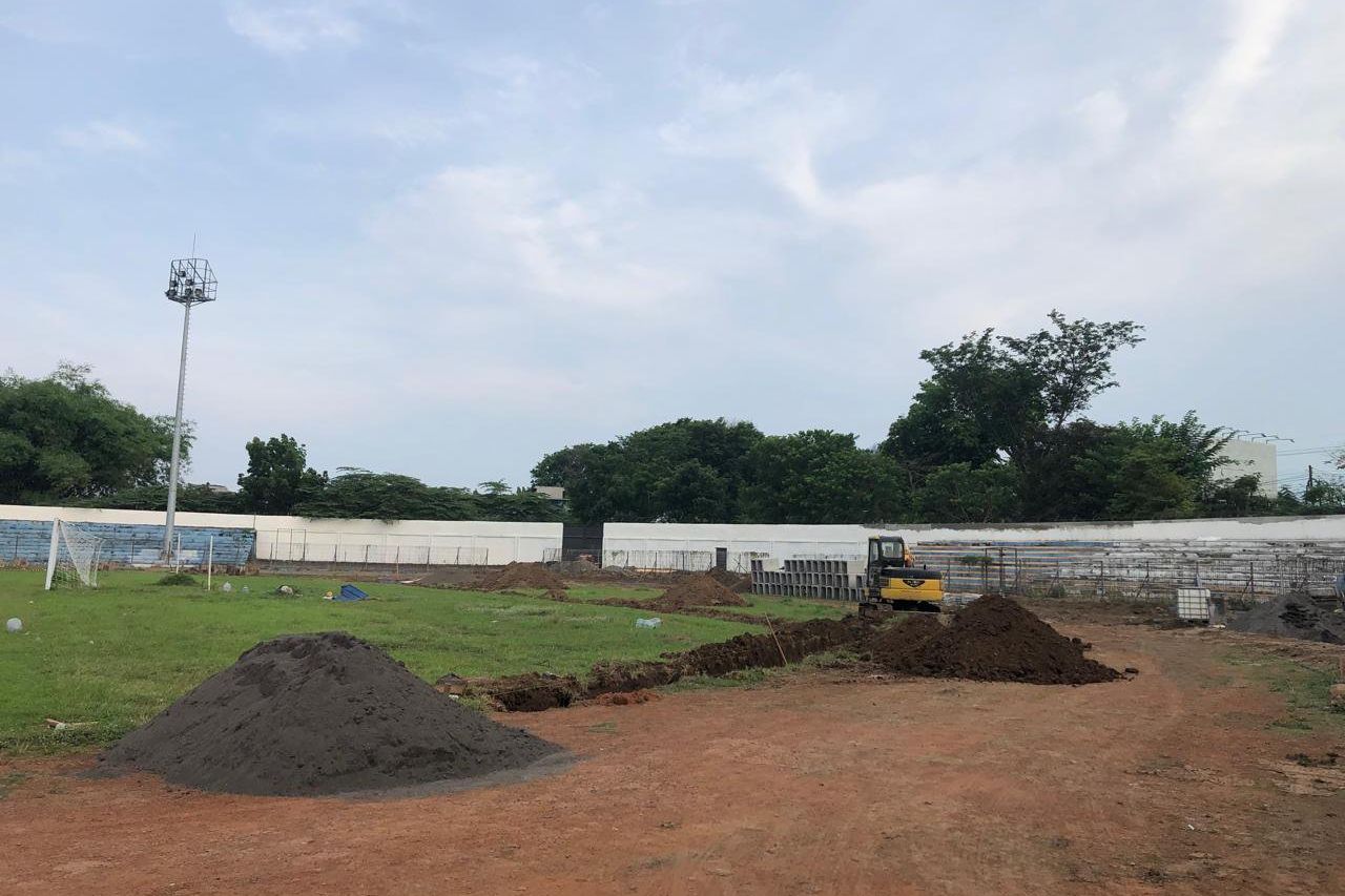 Renovasi Stadion Gajah Mada Mojosari Resmi Dimulai, Telan Anggaran Rp3,8 Miliar